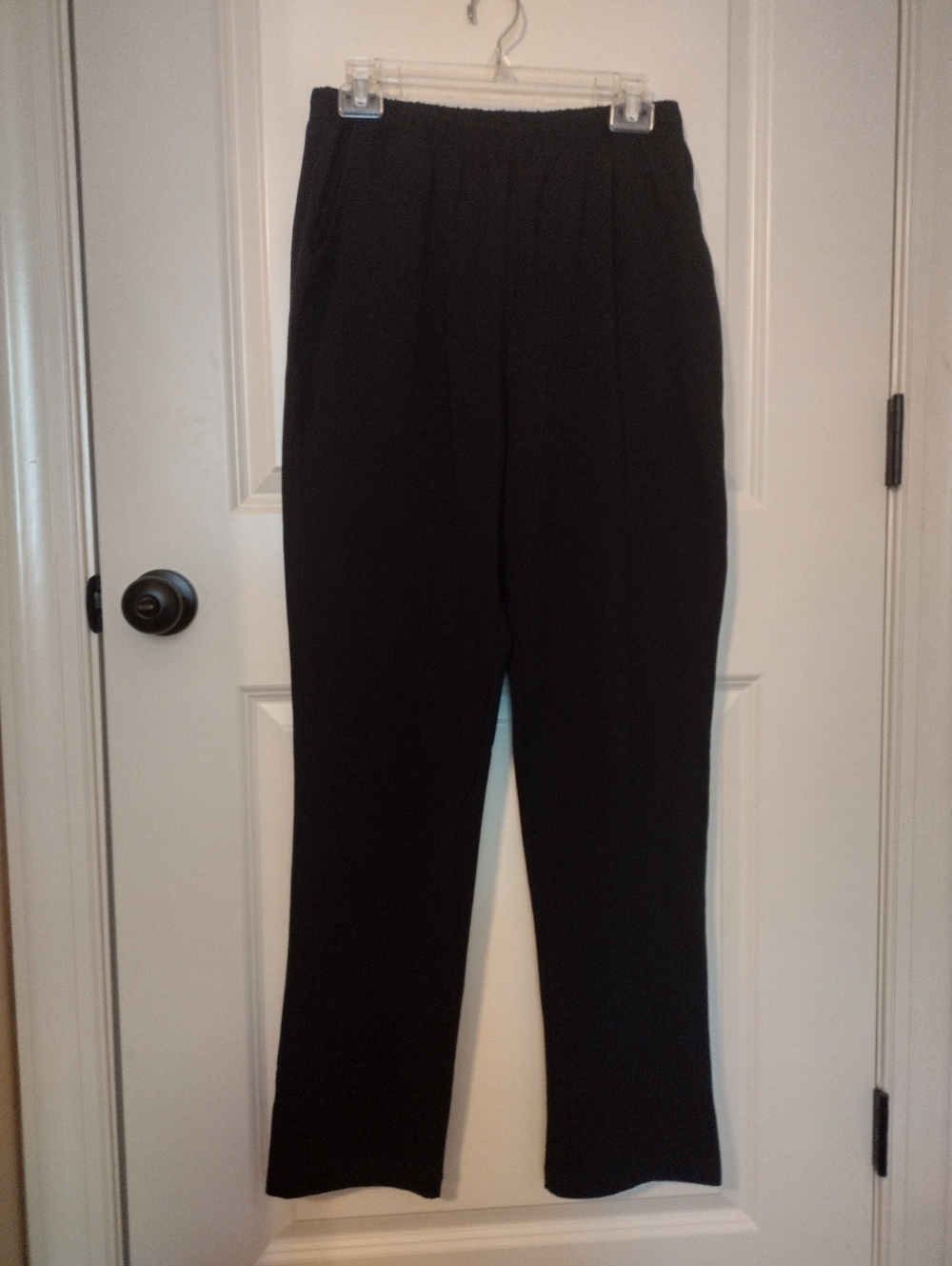 LL Bean Black Tapered Pants Size Medium (Medium Tall Length) - Picture 4 of 9